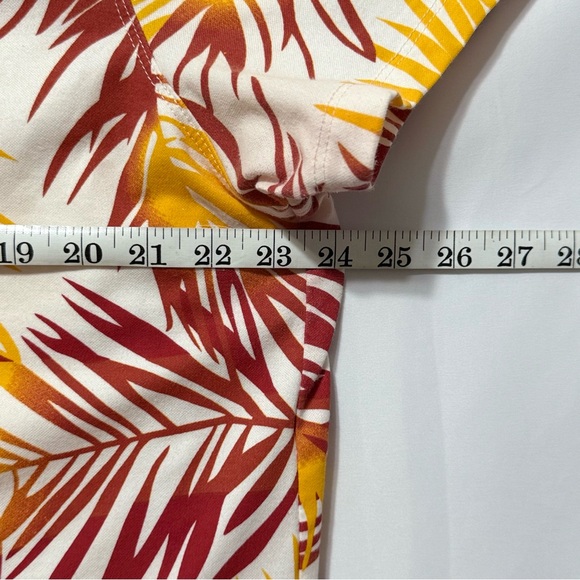 Palm Leaf Tropical Pattern Polo Shirt by 28 Palms Size XL  ~ Excellent - Picture 5 of 8